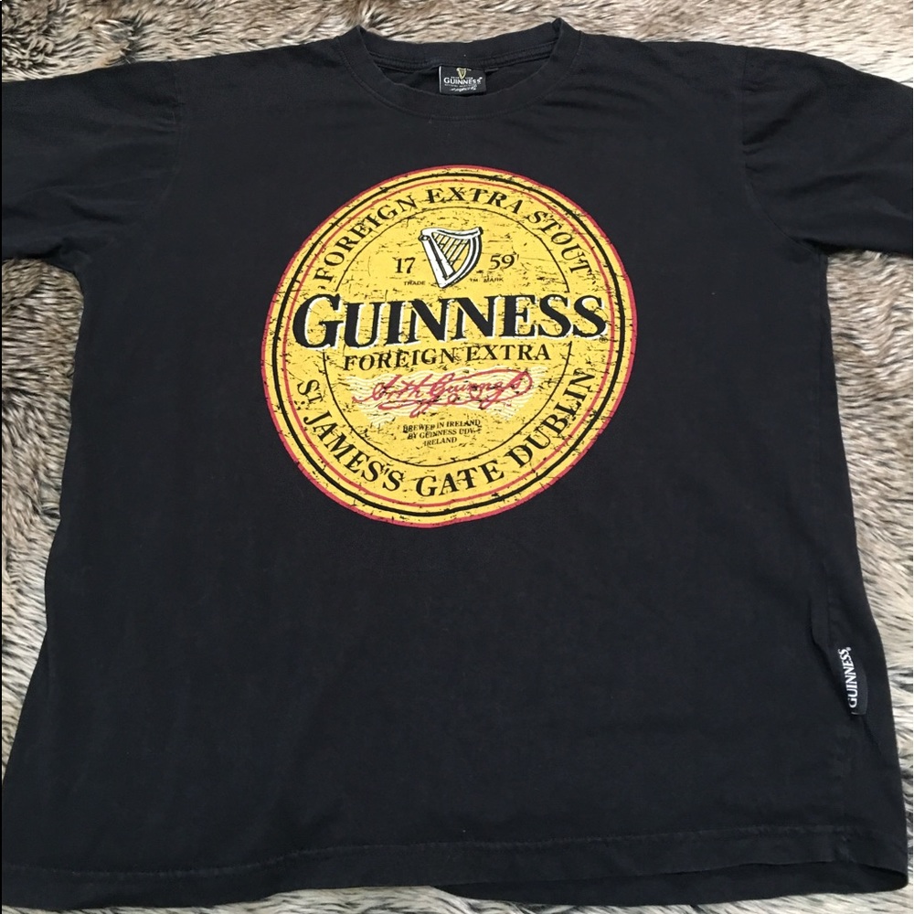 Guinness Distressed English Label Tee *SIZE XL*